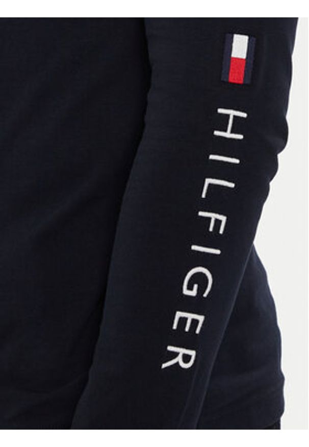 TOMMY HILFIGER - Tommy Hilfiger Longsleeve Logo MW0MW09096 Granatowy Regular Fit. Kolor: niebieski. Materiał: bawełna. Długość rękawa: długi rękaw