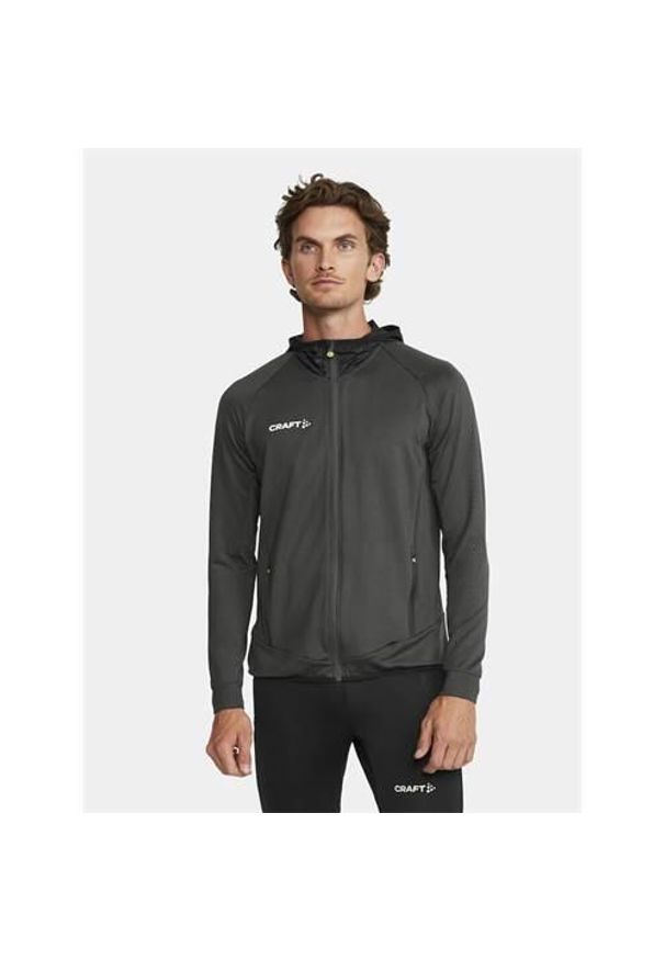 Bluza treningowa męska Craft Extend Full Zip. Typ kołnierza: kaptur. Kolor: czarny