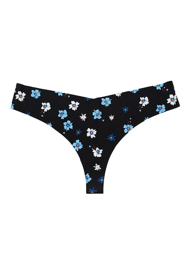 Intica - Stringi bezszwowe z subtelnym wzorem Aracely. Kolor: czarny. Materiał: tkanina