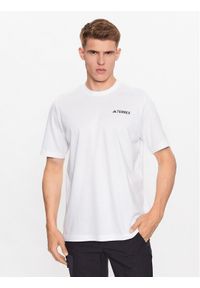 Adidas - adidas T-Shirt IL2648 Biały Regular Fit. Kolor: biały. Materiał: bawełna #1