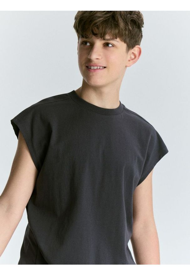 Reserved - Bawełniany komplet - ciemnoszary. Kolor: szary. Materiał: bawełna