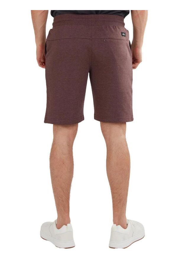 FUNDANGO - Spodenki fitness męskie Fundango Delon Sweatshort. Kolor: fioletowy. Materiał: poliester, bawełna. Wzór: haft. Sport: fitness