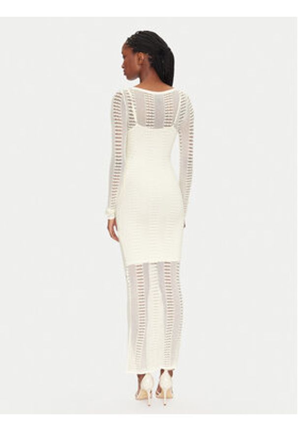 Marciano Guess Sukienka dzianinowa 5GGK45 5869Z Biały Regular Fit. Kolor: biały. Materiał: syntetyk