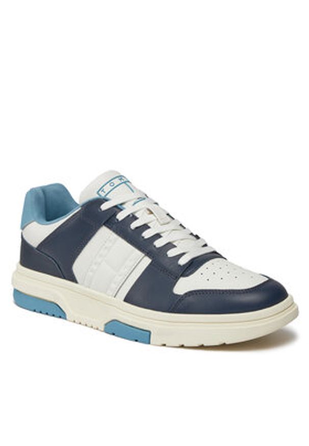 Tommy Jeans Sneakersy Tjm Leather Cupsole 2.0 EM0EM01283 Granatowy. Kolor: niebieski. Materiał: skóra