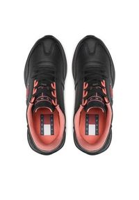 Tommy Jeans Sneakersy Retro Fashion Run EN0EN01977 Czarny. Kolor: czarny. Materiał: skóra. Sport: bieganie #4