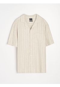 Sinsay - Koszula z domieszką lnu - kremowy. Kolor: kremowy. Materiał: len #1