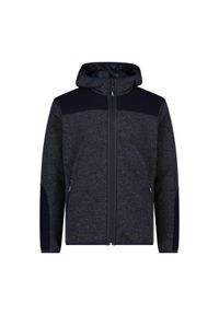 Bluza z kapturem wooltech z zipem CMP. Typ kołnierza: kaptur. Kolor: czarny. Styl: sportowy. Sport: turystyka piesza #1