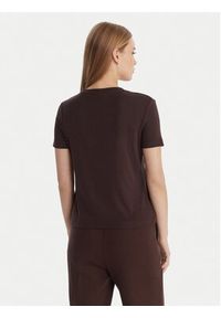 Guess T-Shirt V6RI17 KD741 Brązowy Regular Fit. Kolor: brązowy. Materiał: bawełna #3