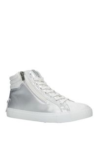Big-Star - Białe sneakersy trampki sznurowane z ozdobnym suwakiem big star bb274727. Kolor: biały #2