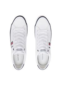 TOMMY HILFIGER - Tommy Hilfiger Tenisówki Th Hi Vulc Low Stripes Mesh FM0FM04946 Biały. Kolor: biały. Materiał: mesh #3