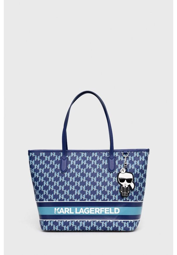 Karl Lagerfeld torebka 221W3009 kolor granatowy. Kolor: niebieski. Rodzaj torebki: na ramię