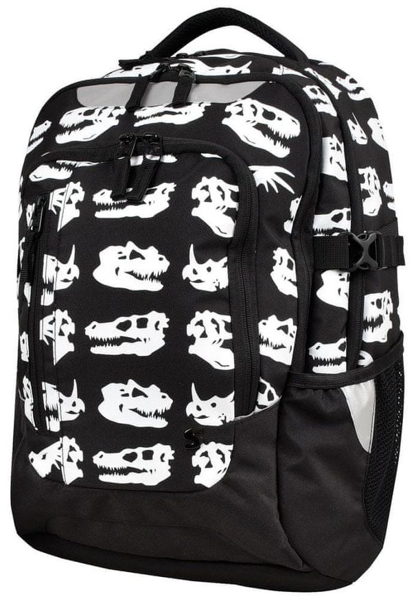 Stil Plecak szkolny Black&White. Materiał: materiał. Wzór: paski. Styl: młodzieżowy, wizytowy