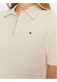 TOMMY HILFIGER - Tommy Hilfiger Sweter WW0WW43957 Écru Regular Fit. Materiał: bawełna #4