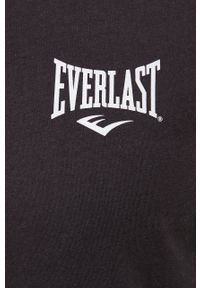 EVERLAST - Everlast T-shirt bawełniany kolor czarny z nadrukiem. Okazja: na co dzień. Kolor: czarny. Materiał: bawełna. Długość rękawa: raglanowy rękaw. Wzór: nadruk. Styl: casual