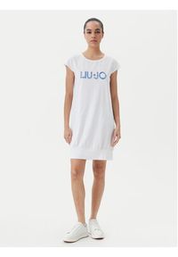 Liu Jo Beachwear Sukienka codzienna VA5194 JS003 Biały Regular Fit. Okazja: na co dzień. Kolor: biały. Materiał: bawełna. Typ sukienki: proste. Styl: casual #3