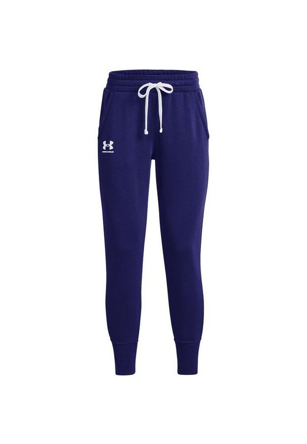 Under Armour - Spodnie Do Biegania Rival Fleece Dla Kobiet. Kolor: niebieski. Sport: turystyka piesza