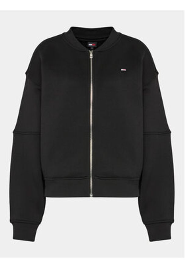 Tommy Jeans Bluza Tjw Zip Thru Bomber DW0DW17957 Czarny Regular Fit. Kolor: czarny. Materiał: syntetyk