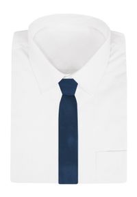 Krawat Męski - Angelo di Monti - Ciemnoniebieski, Mikrowzór Tkaniny. Kolor: niebieski. Materiał: tkanina. Styl: elegancki, wizytowy