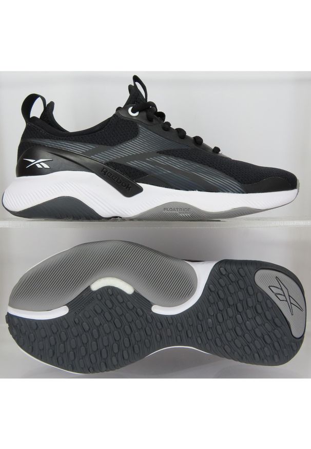 Buty do chodzenia męskie Reebok Hiit TR 20. Zapięcie: sznurówki. Kolor: czarny, wielokolorowy, biały. Materiał: syntetyk, materiał. Szerokość cholewki: normalna. Sport: turystyka piesza