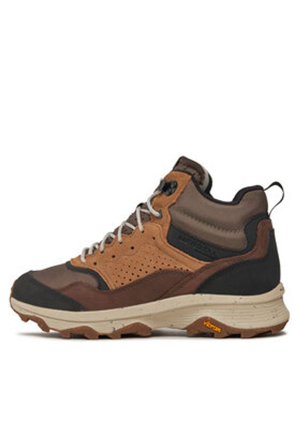Merrell Trekkingi Speed Solo Mid Wp J004533 Brązowy. Kolor: brązowy. Materiał: skóra, zamsz. Sport: turystyka piesza