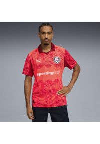 Puma - Męska koszulka KIDSUPER × SE PALMEIRAS PUMA Glowing Red Dark Crimson. Kolor: czerwony. Sezon: lato. Sport: piłka nożna