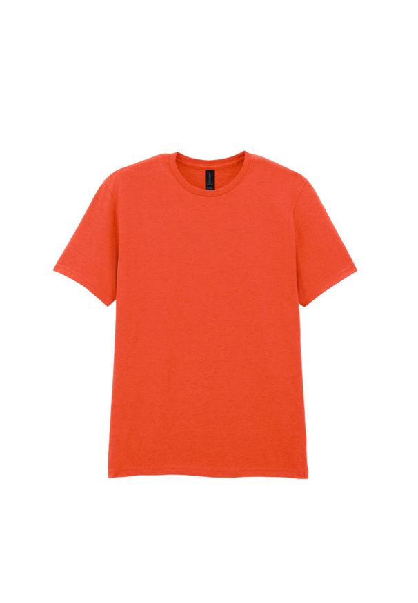 GILDAN - Bawełniana Koszulka Unisex Dla Dorosłych W Miękkim Stylu. Kolor: żółty, wielokolorowy, pomarańczowy. Materiał: bawełna. Sport: turystyka piesza