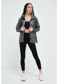 4f - 4F kurtka do biegania kolor srebrny. Typ kołnierza: kaptur. Kolor: srebrny. Materiał: materiał #6