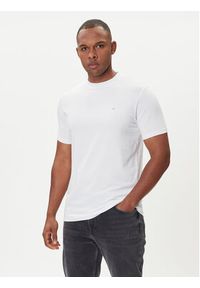 Karl Lagerfeld - KARL LAGERFELD T-Shirt 755053 554235 Biały Regular Fit. Typ kołnierza: dekolt w karo. Kolor: biały. Materiał: bawełna #5