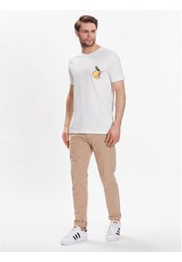 Lindbergh T-Shirt 30-400220 Biały Relaxed Fit. Kolor: biały. Materiał: bawełna #4