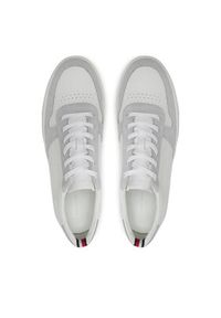 TOMMY HILFIGER - Tommy Hilfiger Sneakersy Premium Corporate Lth Mix FM0FM05244 Biały. Kolor: biały. Materiał: skóra #4