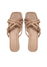 Jenny Fairy Klapki WS5735-02 Beżowy. Kolor: beżowy. Materiał: skóra #7
