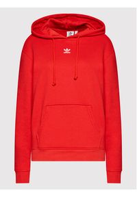 Adidas - adidas Bluza Hoodie HF7508 Czerwony Regular Fit. Kolor: czerwony. Materiał: bawełna #4