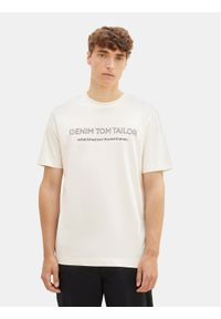 Tom Tailor Denim T-Shirt 1037683 Biały Regular Fit. Kolor: biały. Materiał: bawełna