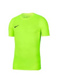 Koszulka piłkarska dziecięca Nike Dry Park VII treningowa szybkoschnąca Dri Fit. Kolor: żółty, wielokolorowy, zielony. Technologia: Dri-Fit (Nike). Sport: piłka nożna