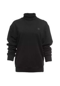 ANIA KUCZYŃSKA - Czarna bluza z golfem Zakopane. Okazja: na co dzień. Typ kołnierza: golf. Kolor: czarny. Materiał: bawełna, materiał. Długość rękawa: długi rękaw. Długość: długie. Wzór: aplikacja. Styl: casual #2