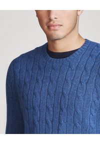 Ralph Lauren - RALPH LAUREN - Niebieski sweter z kaszmiru. Typ kołnierza: polo. Kolor: niebieski. Materiał: kaszmir #2