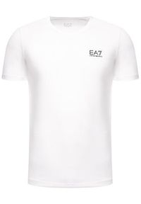 EA7 Emporio Armani T-Shirt 8NPT53 PJM5Z 1100 Biały Regular Fit. Kolor: biały. Materiał: bawełna