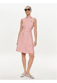 Polo Ralph Lauren Sukienka koszulowa 211943505002 Różowy Regular Fit. Typ kołnierza: polo. Kolor: różowy. Materiał: bawełna. Typ sukienki: koszulowe #5