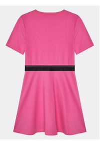 Calvin Klein Jeans Sukienka codzienna Logo Tape IG0IG02310 Różowy Regular Fit. Okazja: na co dzień. Kolor: różowy. Materiał: syntetyk. Typ sukienki: proste. Styl: casual #2