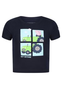 Regatta - TShirt Dziecięcy Świnka Peppa Z Traktorem Z Krótkim Rękawem. Kolor: niebieski. Długość rękawa: krótki rękaw. Długość: krótkie