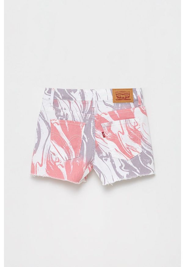 Levi's® - Levi's szorty jeansowe dziecięce kolor fioletowy wzorzyste regulowana talia. Okazja: na co dzień, na spotkanie biznesowe. Kolor: fioletowy. Materiał: jeans. Styl: biznesowy, casual