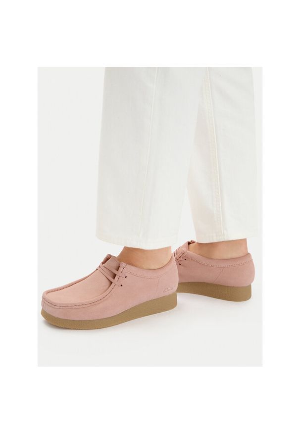 Półbuty Clarks. Kolor: różowy
