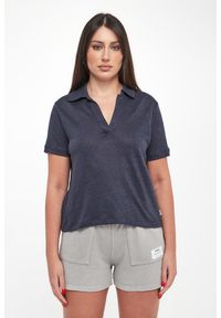 Ecoalf - Polo damskie lniane Troms ECOALF. Typ kołnierza: polo. Materiał: len #4