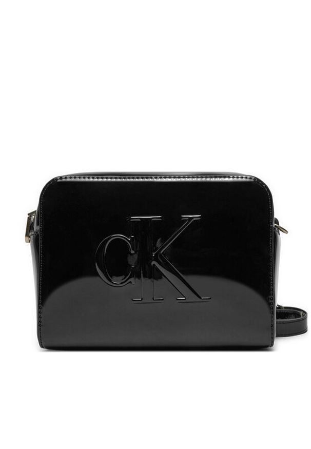 Calvin Klein Jeans Torebka Sculpted Camera Bag Im K60K613054 Czarny. Kolor: czarny. Materiał: skórzane