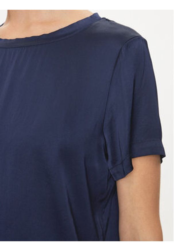 ViCOLO T-Shirt TB0040 Granatowy Regular Fit. Kolor: niebieski. Materiał: wiskoza