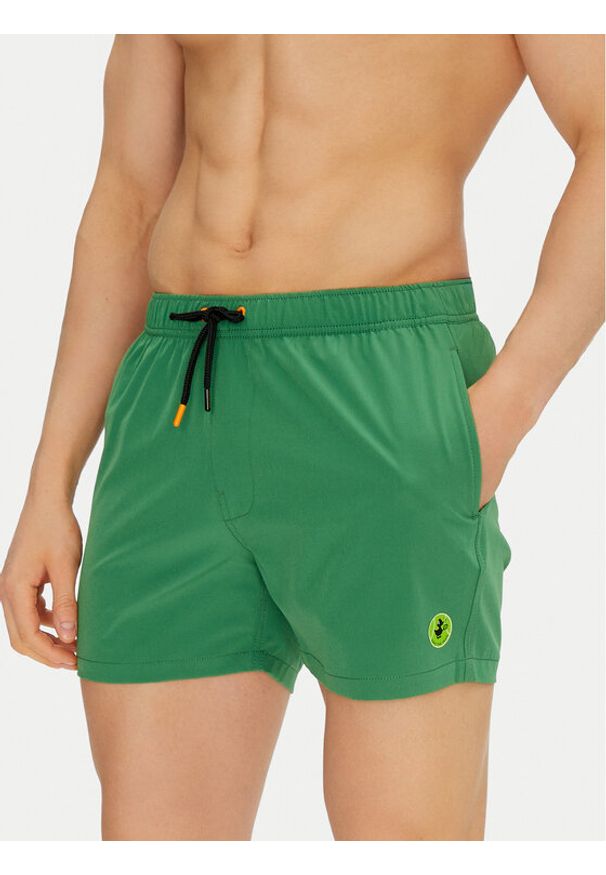 Save The Duck Szorty kąpielowe DW1222M RIPO20 Zielony Regular Fit. Kolor: zielony. Materiał: syntetyk