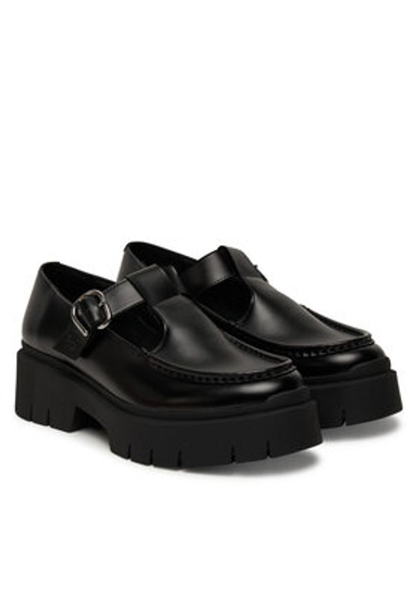 Hugo - HUGO Loafersy Kris 50551873 Czarny. Kolor: czarny. Materiał: skóra