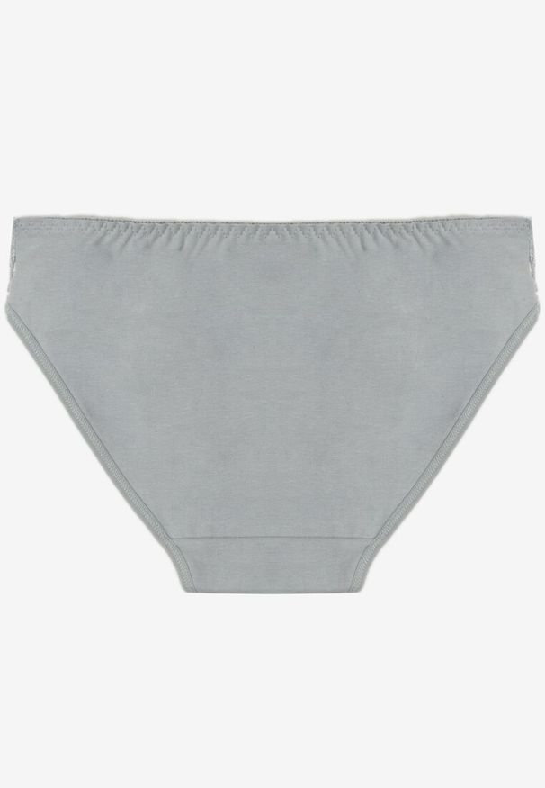 Born2be - Niebieskie Bawełniane Majtki Figi Zdobione Koronką Erpolia. Kolor: niebieski. Materiał: koronka, bawełna. Wzór: koronka, aplikacja
