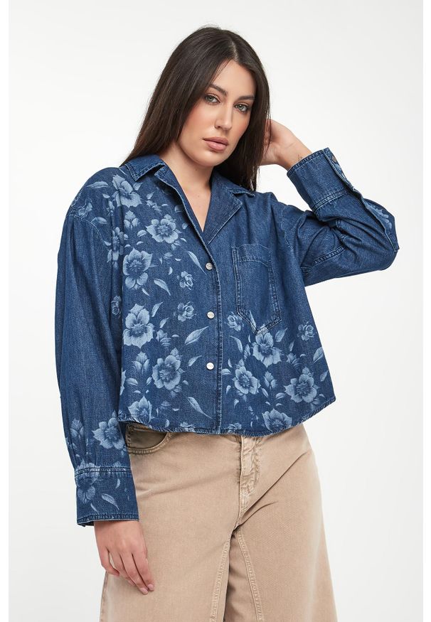 Pinko - Koszula damska jeansowa Cantante PINKO. Materiał: jeans