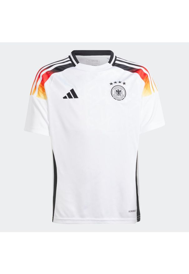 Adidas - Koszulka piłkarska dla dzieci ADIDAS Niemcy EURO 2024 domowa. Kolor: biały. Wzór: aplikacja. Sport: piłka nożna